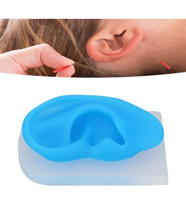 Silicone Left Ear Piercing Model - Flexible & Durable Teaching Tool with Transparent Base - Buy Online on SooperMarket.com