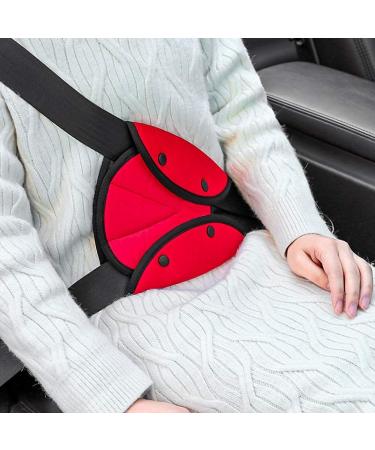 Hysagtek 2Pcs Seat Belt Adjusters - Red + Grey Seat Belt Safety Covers for Enhanced Comfort and Protection - Buy Online on SooperMarket.com