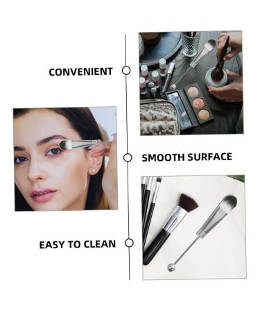 Buy 2 Sets of Metal Handle Makeup Brushes for Women | Eye Shadow Brow & Loose Powder Brush Perfect for Flawless Eye Makeup & Blush Application | High-Quality Artificial Fiber - Buy Online on SooperMarket.com