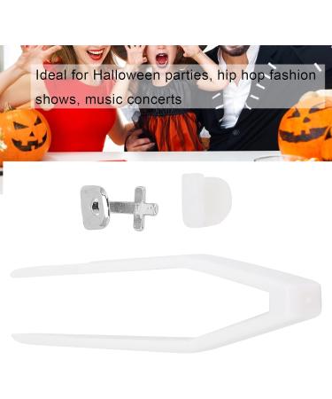 Teeth Brace Decoration Brass Hip Hop False Tooth Convenient Wear for Daily Use for Party(Silver) - Buy Online on SooperMarket.com