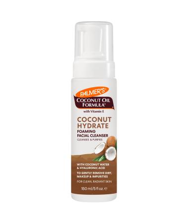 Palmer's Coconut Oil Formula Coconut Hydrate Foaming Facial Cleanser 5 Fl Oz Face Wash with Coconut Water Hyaluronic Acid & Vitamin E Gentle Cleansing Purifying & Moisturizing Skin Care