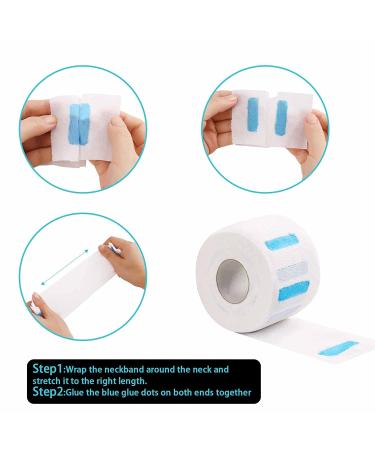 IOOROSE Disposable Barber Neck Strips - 10 Rolls Professional Stretchy Paper Bands for Hairdressing - Buy Online on SooperMarket.com