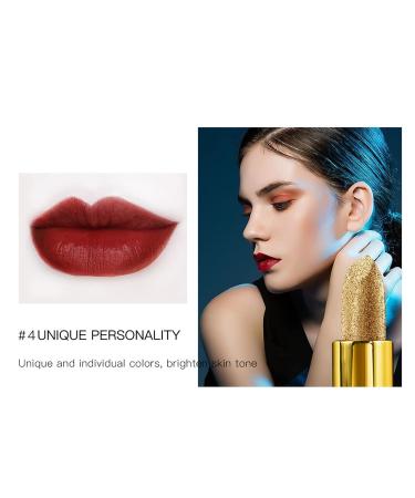 Shimmery Metallic Glitter Lipstick - Gold Bar Design | Long Lasting & Waterproof Lip Makeup 3.5g - Buy Online on SooperMarket.com