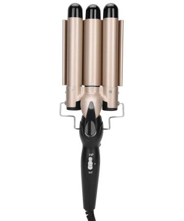 KUIKUI Triple Pipe Hair Curling Iron Wand - Fast Heating Adjustable Temperature for Healthy Styling | International Shipping Available - Buy Online on SooperMarket.com