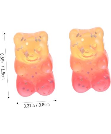 Anneome 50pcs Earrings Headwear Bear Hair Clips Accessories Glittering Head Ties Headdress Diy Gradient - Buy Online on SooperMarket.com