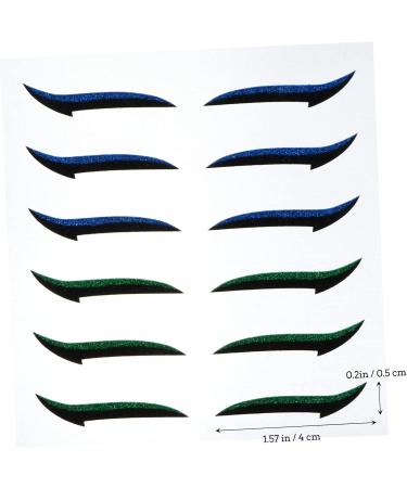 PLAFOPE 36 Pairs Glitter Eyeliner Double Eyelid Tape Eyeliner Stickers Reusable Adhesive Eyeliner Eye Make up Double Sided Eyelid Tape Adhesive Temporary Eyeliner Women Eyeliner Sticker - Buy Online on SooperMarket.com