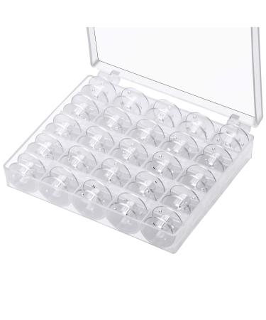 25 Pcs bobbins for Sewing Machine- Eoehro, Sa156 Bobbins, Bobbins Class 15, Sewing Accessories, Plastic Bobbin with Case(1 box)