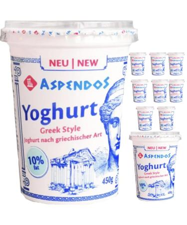 Aspendos Greek Style Yoghurt Delicious Dairy Product 450 grams X 10 pieces Yoghurt