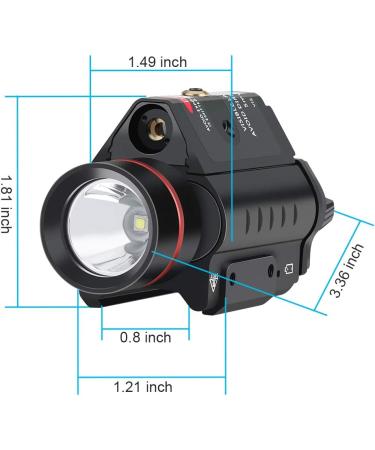 Meta Title: Feyachi LF-38 Red Laser Flashlight Combo 200 Lumen | Weapon Light with Picatinny Rail Mount - Buy Online on SooperMarket.com