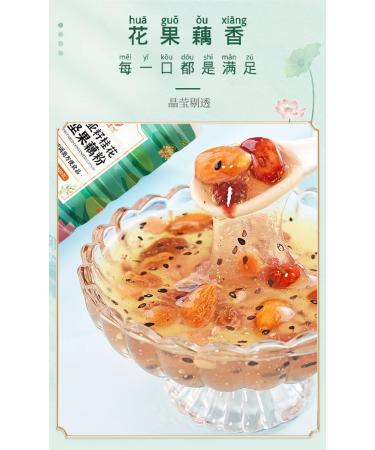 Chia Seed Sweet Scented Osmanthus Nut and Lotus Root Powder Soup Instant Brewed Meal Replacement Porridge Brewed Nut Lotus Root Starch Soup Nutritious and Healthy Breakfast (3 can) - Buy Online on SooperMarket.com