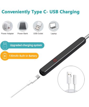 PLGEBR Ear Wax Remover Wireless Otoscope Earwax Removal Tool Camera WiFi Endoscope Cleaner with Visual LED Light Ear Scope HD Ear White+black free size - Buy Online on SooperMarket.com