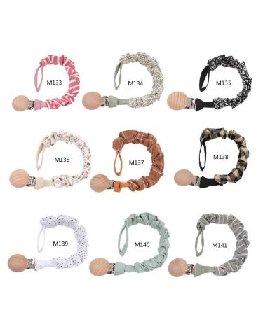 Tian-K Pacifier Chain - Cotton & Beech Wood Baby Pacifier Clip Teething Toy & Nipple Holder for Infants - Buy Online on SooperMarket.com