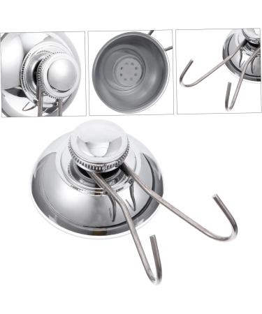 Alipis 1pc Hook up Heavy Duty Coat Hangers Suction Cup Hook Wall Key Hanger Suck Cup Hook Metal Work Towel 7X6CM Silver - Buy Online on SooperMarket.com