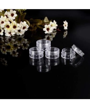 120 Empty 5g Plastic Cosmetic Sample Jars with Lids - Clear Pots for Makeup, Nails, Jewelry - 120 Count Pack - Buy Online on SooperMarket.com