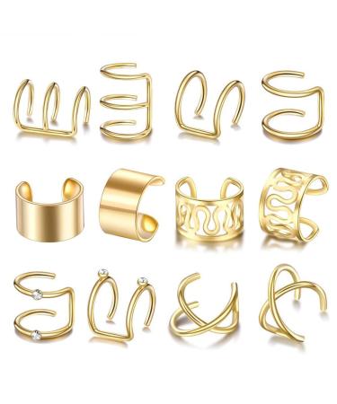 24 Pcs Gold Hair Braids Dreadlock Non-Piercing Ear Clip Beard Beads Cuffs for Women Men - Hair Accessories & Styling Jewelry Tools - Buy Online on SooperMarket.com