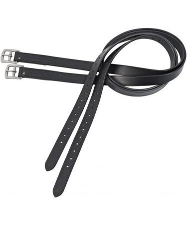 Advanced Curved Black Stirrup Leathers - 140cm with Stainless Steel Fitting | Buy Internationally - Buy Online on SooperMarket.com