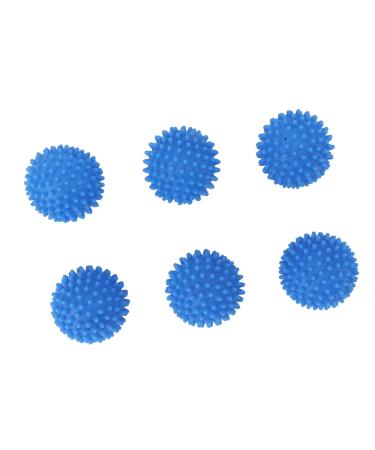 Eco Laundry Dryer Silicone Balls Silicone Laundry Dryer Reusable Balls Practical Reduce Drying Time Eliminate Wrinkles Reusable for Apartment (Blue 6 PCS)