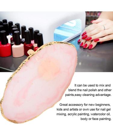 Resin Plastic Plate Dekaim Resin Mini Nail Art Gel Polish Color Mixing Plate Tips Display Holder Manicure Tool(Pink) - Buy Online on SooperMarket.com