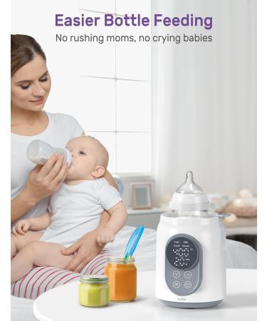 Nuliie 6-in-1 Baby Bottle Warmer with Smart Temperature Control - BPA-Free Food Warmer & Defroster for Breastmilk/Formula - White - Buy Online on SooperMarket.com