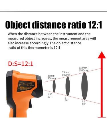 Non-Contact Infrared Thermometer for Cooking | Laser Food Temperature Pistol -50 to 600 ( 58 to 1112 ) - Ideal for Accurate Temperature Measurements - Buy Online on SooperMarket.com