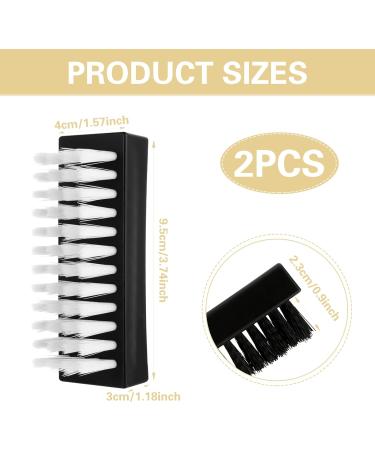Amaxiu Hand Nail Brush for Cleaning Fingernails Durable Nylon Firm Stiff Scrub Bristles Nail Scrubber Brushes for Men Mechanics Gardeners Scrubbing under Fingers Foot Toes(2 Pack Black+White) - Buy Online on SooperMarket.com