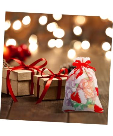 KOMBIUDA 10pcs Christmas Bronzing Gauze Bag Sheer Bags Santa Bags Drawstring Bag Candy Calendar 20 17 4CM Assorted Color 1 - Buy Online on SooperMarket.com