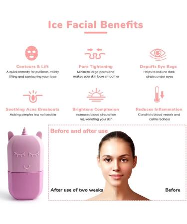 Ice Roller for Face - Portable Silicone Skin Care Tool | Reusable Ice Facial Roller to Brighten & Reduce Fine Lines (Pink - Buy Online on SooperMarket.com