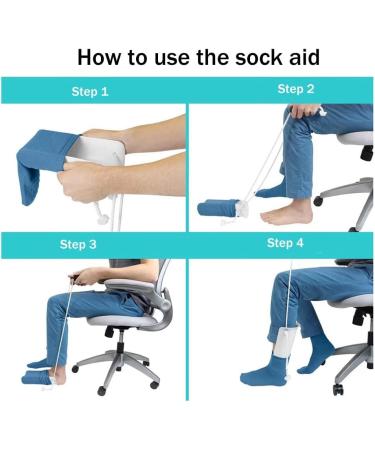 Pteanecay Sock Aid and Off Stocking-Sock Helper Aide Tool -Puller for Elderly Pregnant Pull Up Assistance Help White - Buy Online on SooperMarket.com