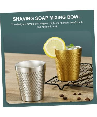 Angoily Stainless Steel Shaving Bowl Set - 4 Pieces Shaving Soap Cup & Razor Shaver - 304 Grade for Men International Shipping Available - Buy Online on SooperMarket.com