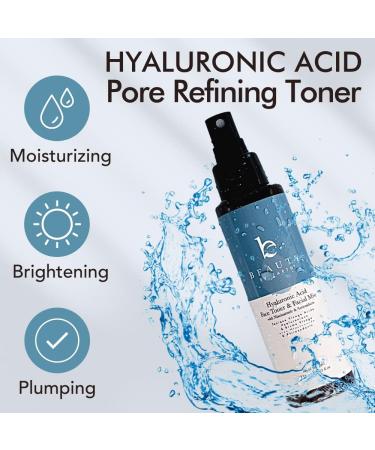 Hyaluronic Acid Facial Spray with Aloe & Witch Hazel - Hydrating Face Toner for Men & Women, Ideal for Oily & Dry Skin - Light Astringent Formula - Buy Online on SooperMarket.com