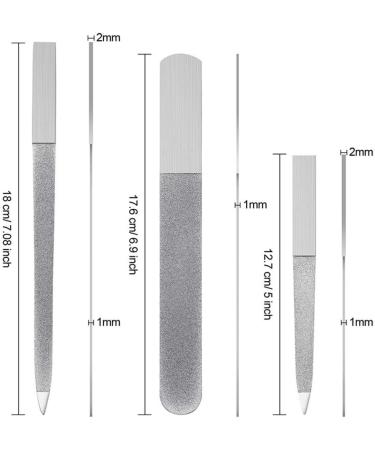 Uinfhyknd 3-Piece Nail File Set Double-Sided Nail Files Buffer File Rustproof Nail File Suitable for Family and Travel - Buy Online on SooperMarket.com