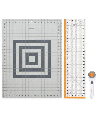 Fiskars Crafts 952301010 Rotary Sewing Cutting Set (3 Piece), Grey Old