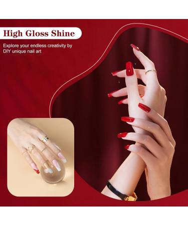 LKE Gel Nail Polish Set - 6 Colors for All Seasons | White Black Red Pink Gold & Silver Glitter | Soak Off UV/LED Nail Kit for Home & Salon Manicure - Buy Online on SooperMarket.com