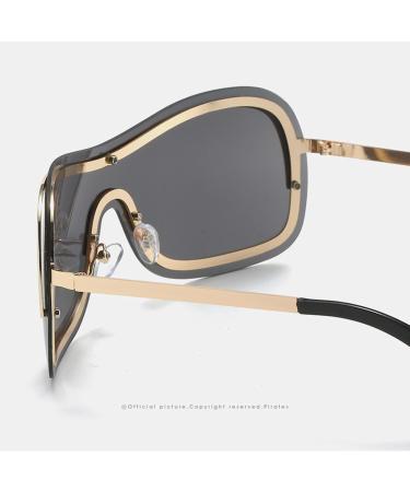 Sport Sunglasses | Women Sunglasses UV Protection Cycling Driving Fishing Sun Glasses Portable Wrap Around Cycling Puchen Gold Frame Full Gray Film - Buy Online on SooperMarket.com