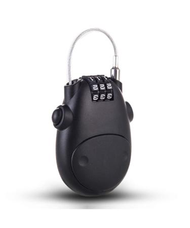 Steel wire universal motorcycle helmet bicycle cable lock wire rope luggage lock combination lock suitcase lock locker (black)