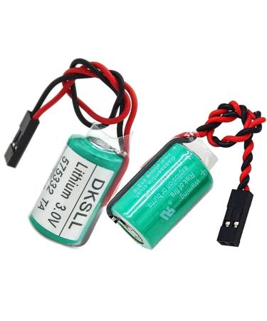 2 Pack 3V 950mAh 6FC5247-0AA18-0AA0 575332TA PLC Replacement Battery for Siemens 810D 840D PLC Green