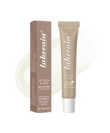 Lip Glowy Balm Butter Lip Balm Plumps Moisturizing Hydrating Lip Mask Repair Moisturizer Lips Care Lip Treatment for Dry Cracked Lip Glossy Finish Vegan Tinted Lip Balm Chapstick (#1 Vanilla)