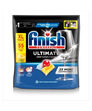 Finish Ultimate All In One Lemon Dishwasher Tablets 55pk