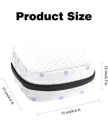 Polka Dot Sanitary Napkin Storage Bag - Period Pouch for Women & Teens | Lilac | Multi-Colored - 1Pc - Buy Online on SooperMarket.com