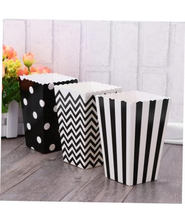 HOMSFOU 48pcs Popcorn Carton Party Bag Gift Bag Party Candy Cartons Candy Bar Bag Candy Buffet Bags Candy Bag European and American 1 count (Pack of 1) Black - Buy Online on SooperMarket.com