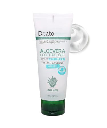 Aloe Vera Gel for Baby & Kids  After Sun Skin Care Relief Gel  Refreshing and Moisturizing Non-Irritating Sunburn Relief Gel  Non-Sticky & Non-Greasy - DR.ATO Aloe Vera Soothing Gel 150ml