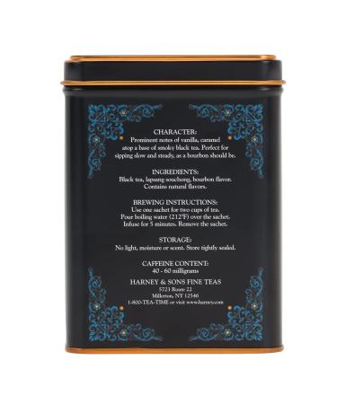 Harney & Sons Black Cask Bourbon Tea - 20 Sachets of Smoky Black Tea with Light Caramel Flavors - Buy Online on SooperMarket.com