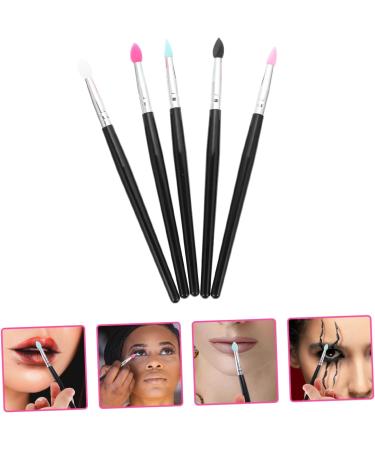 Mikinona 5pcs Silicone Eyeshadow Brush Makeup Brush Eyeshadow Makeup Sponge Makeup Tool Make up Accessories - Buy Online on SooperMarket.com