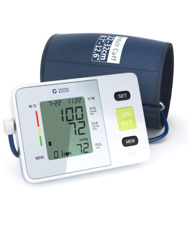 Clinical Blood Pressure Cuff Arm - Adjustable Upper Arm Blood Pressure Monitor, At Home Blood Pressure Monitor - Large Screen Display, Portable Case - Irregular Heartbeat | BP Cuff Automatic Upper Arm
