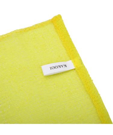 KAKOOI Long Exfoliating Nylon Bath Cloth/Towel - Magic Shower Washcloth for Body - 35 inches - Yellow - Buy Online on SooperMarket.com