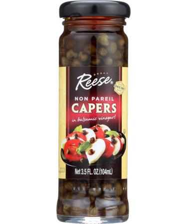 Reese Non Pareil Capers with Balsamic, 3.5-Ounces (Pack of 12) Non Pareil with Balsamic 3.5 Ounce (Pack of 12)