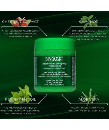 Buy BINGOSPA Green Gel for Heavy Legs & Varicose Veins | 500 ml | International Shipping Available - Buy Online on SooperMarket.com