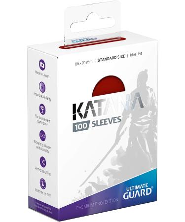 Ultimate Guard Katana Sleeves Standard Size Red (100 Count) - Premium Protection for Your Cards - Buy Online on SooperMarket.com