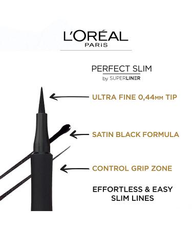 L'Or al Paris Super Liner Perfect Slim Eyeliner - Precise Felt Tip Irresistible Eye Makeup - No. 02 Gray 1 Piece - International Shipping Available - Buy Online on SooperMarket.com