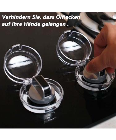 Pack of 8 Child Safety Locks for Stoves | Oven & Stove Protection for Kids | Transparent Safety Knob Covers - Buy Online on SooperMarket.com